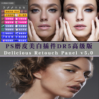 PS插件：最强修图插件DR 5.0最新版专业版含教程Delicious Retouch V5.0中文汉化增强版